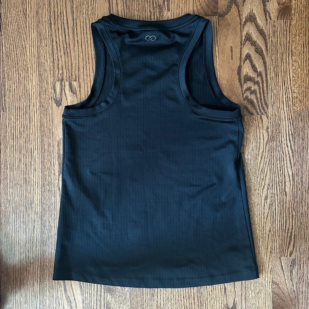 CALIA Black Ribbed Tank Top - Picture 3 of 3